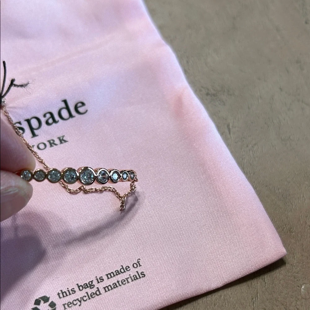 Kate Spade Rose Gold Bracelet with cubic zirconia Accents